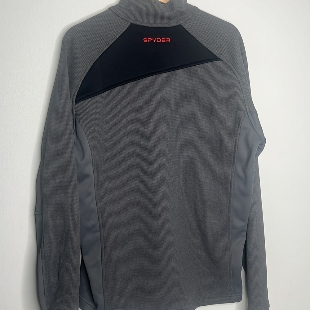 Men’s Large Spyder Quarter Zip Sweatshirt - Picture 4 of 4
